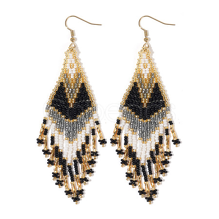 Bohemian Tassel Beaded Earrings for Women IU7226-2-1