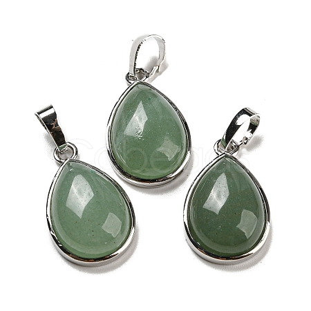 Natural Green Aventurine Pendants G-I358-B25-1