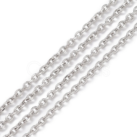 Tarnish Resistant 304 Stainless Steel Cable Chains CHS-L017-23B-1