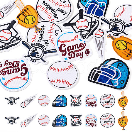 16Pcs 8 Styles Computerized Embroidery Cloth Iron on/Sew on Patches DIY-TA0012-13-1