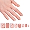 Nail Art Sets, with 24pcs Plastic Nail Tips, 24pcs Double Side Jelly Nail Glue , BurlyWood, 14.5~23x7~14mm, about 24pcs/set