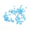 Transparent Acrylic Rhinestone Cabochons, Point Back, Diamond, Light Sky Blue, 3x2.5mm, about 495~500pcs/bag