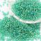 12/0 Round Glass Seed Beads, Grade A, Transparent Colours Rainbow, Medium Spring Green, 1.8~2.0mm, Hole: 0.8mm, about 28000pcs/pound