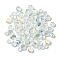 114Pcs Transparent Electroplate Glass Beads, Faceted, Mixed Shapes, Clear, 5.5~8x5.5~8x4~6mm, Hole: 1.2~1.6mm