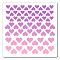 PET Plastic Drawing Painting Stencils Templates, Square, Creamy White, Heart Pattern, 30x30cm