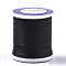 Nylon 66 Coated Beading Threads for Seed Beads, Black, 0.1mm, about 54.68 yards(50m)/roll