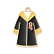 Graduation Season Theme Alloy Enamel Pendants, School Uniform Charm, Golden, Yellow, 30x20.5x1mm, Hole: 2mm