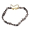 Natural Ice Obsidian Anklets, with Alloy Findings, Jewely for Women, 9 inch(22.8cm)