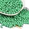 Baking Painted Glass Seed Beads, Bicone, Medium Sea Green, 4.5x4mm, Hole: 1mm, about 5232pcs/pound