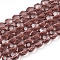 Glass Beads Strands, Faceted(32 Facets), Round, Indian Red, 4mm, Hole: 1mm, about 87~93pcs/strand, 32~33cm