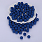 Round Silicone Focal Beads, Chewing Beads For Teethers, DIY Nursing Necklaces Making, Midnight Blue, 15mm, Hole: 2mm