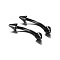 304 Stainless Steel Eyebrow Rings, Curved Barbell, Eyebrow Piercing Jewelry, Black, 3mm, Pin: 1.2x6mm