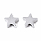 Tarnish Resistant 304 Stainless Steel Beads, Star, Stainless Steel Color, 7x8x3mm, Hole: 2mm