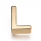 Brass Charms, for Personalized Name Necklace Making, Long-Lasting Plated, Real 18K Gold Plated, Letter.L, L: 8.5x6x3mm, Hole: 1.6mm