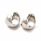 Rack Plating Brass Cuff Earrings for Women, Long-Lasting Plated, Lead Free & Cadmium Free, Platinum, 12x14x10mm