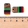 Jamaican Colour Epoxy Resin & Walnut Wood Pendants RESI-N039-122C-3