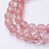 Cherry Quartz Glass Beads Strands GSR10mmC054-2