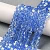 Transparent Electroplate Glass Beads Strands EGLA-A039-T2mm-B07-4
