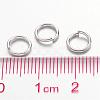 Platinum Plated Brass Round Open Jump Rings for Jewelry DIY X-JRC7mm-NF-3