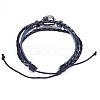 12 Constellation Leather Cord Bracelets BJEW-P240-E04-2