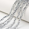 Electroplate Transparent Glass Beads Strands EGLA-A034-T4mm-M16-1