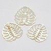 Natural Mother of Pearl Shell Pendants SSHEL-L002-09-1