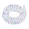 Electroplate Transparent Glass Beads Strands EGLA-N002-15-B03-2