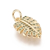 Brass Micro Pave Cubic Zirconia Pendants ZIRC-F112-03G-3