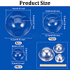 40Pcs 3 Styles Transparent PVC Display Dome FIND-OC0013-57-2