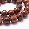 Natural Brecciated Jasper Bead Strands G-G735-35-8mm-3