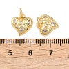 Brass Micro Pave Clear Cubic Zirconia Pendants KK-G544-05G-02-3