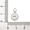 Brass Micro Pave Cubic Zirconia Charms KK-U033-04P-01-3