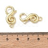 Brass S-Shaped Swirl Lobster Clasp for Jewelry Making KK-CBA5585-05G-3