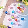 20Pcs UV Plating Opaque Acrylic Beads OACR-TADJ0001-08-3