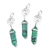 Synthetic Malachite Pointed Big Pendants G-D0021-01P-04-2