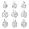 9Pcs 3 Styles Brass Brass Micro Pave Cubic Zirconia Tube Bails KK-PH0012-75-1