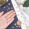 7-style Custom Maple Leaf Alloy Rhinestone Nail Art Studs Cabochons MRMJ-WH0072-74-3