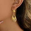Hollow Brass Hoop Dangle Earrings for Women VK7557-1-1