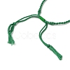Braided Cotton Cord Bracelet Making MAK-L043-02G-12-3
