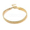 Ion Plating(IP) 304 Stainless Steel Herringbone Chain Bracelet BJEW-D028-02C-03G-1