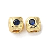 Brass Micro Pave Cubic Zirconia Beads KK-P256-09G-04-1