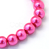 Baking Paint Pearlized Glass Pearl Round Bead Strands X-HY-Q330-8mm-10-2