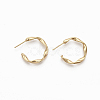 Semicircular Brass Stud Earrings KK-Q762-016G-NF-1