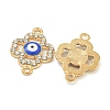 Alloy Blue Enamel Connector Charms ENAM-S003-02I-2