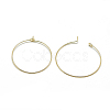 Brass Hoop Earrings KK-T032-015G-1