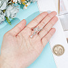 1Pc Rhodium Plated Rhodium Plated 925 Sterling Silver Pendant Bails FIND-GO0001-80-3