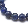 Natural Lapis Lazuli(Dyed) Bead Stretch Bracelets BJEW-K212-B-047-2