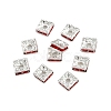 Brass Rhinestone Spacer Beads RSB072-08S-5