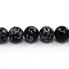 Natural Snowflake Obsidian Beads Strands G-G515-4mm-01-1