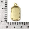 Brass Micro Pave Cubic Zirconia Pendants KK-C090-16G-3